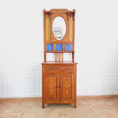 Arts & Crafts Hall Stand in Teak-FRB-1739744