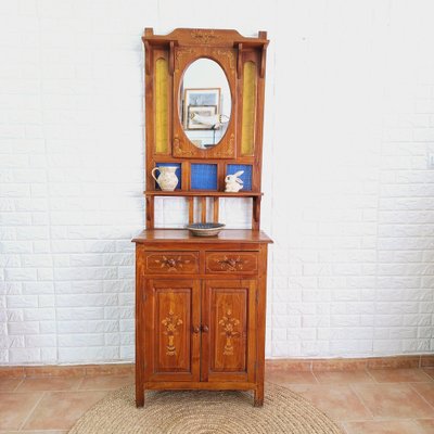 Arts & Crafts Hall Stand in Teak-FRB-1739744