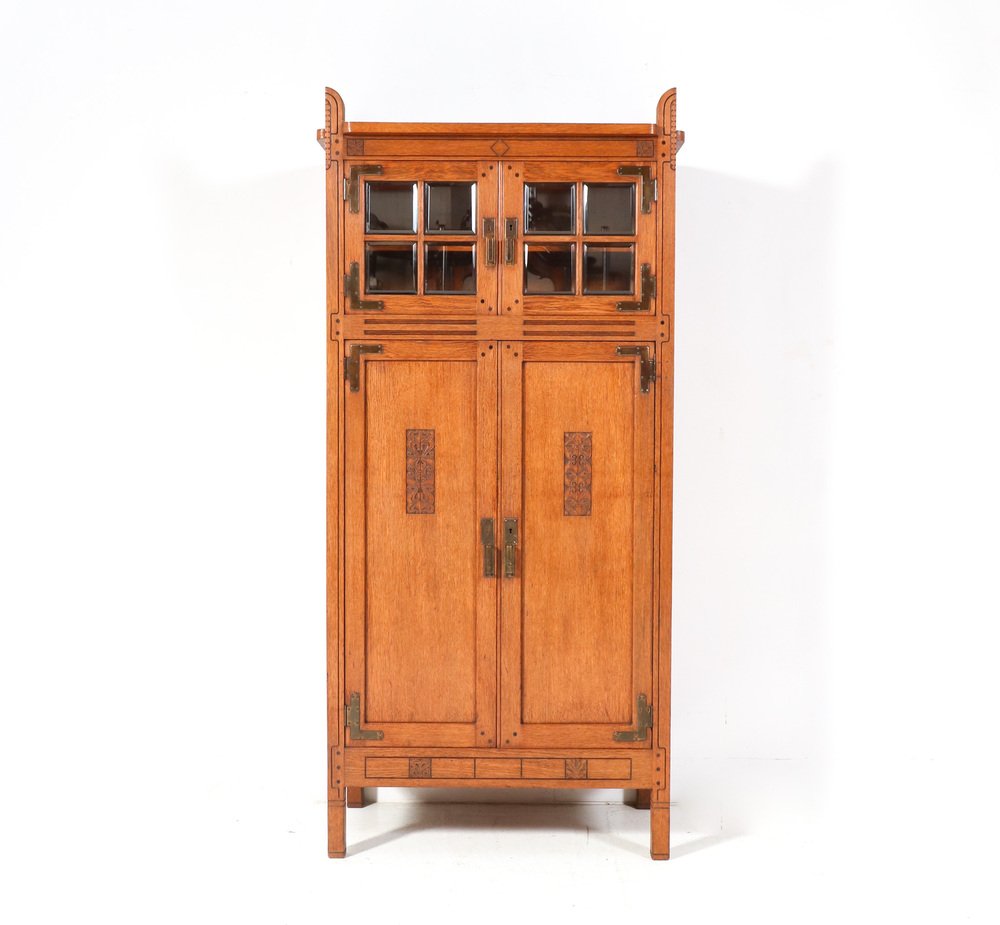 Arts & Crafts Oak Bookcase by Willem Penaat for FA. Haag & Zn Amsterdam, 1897