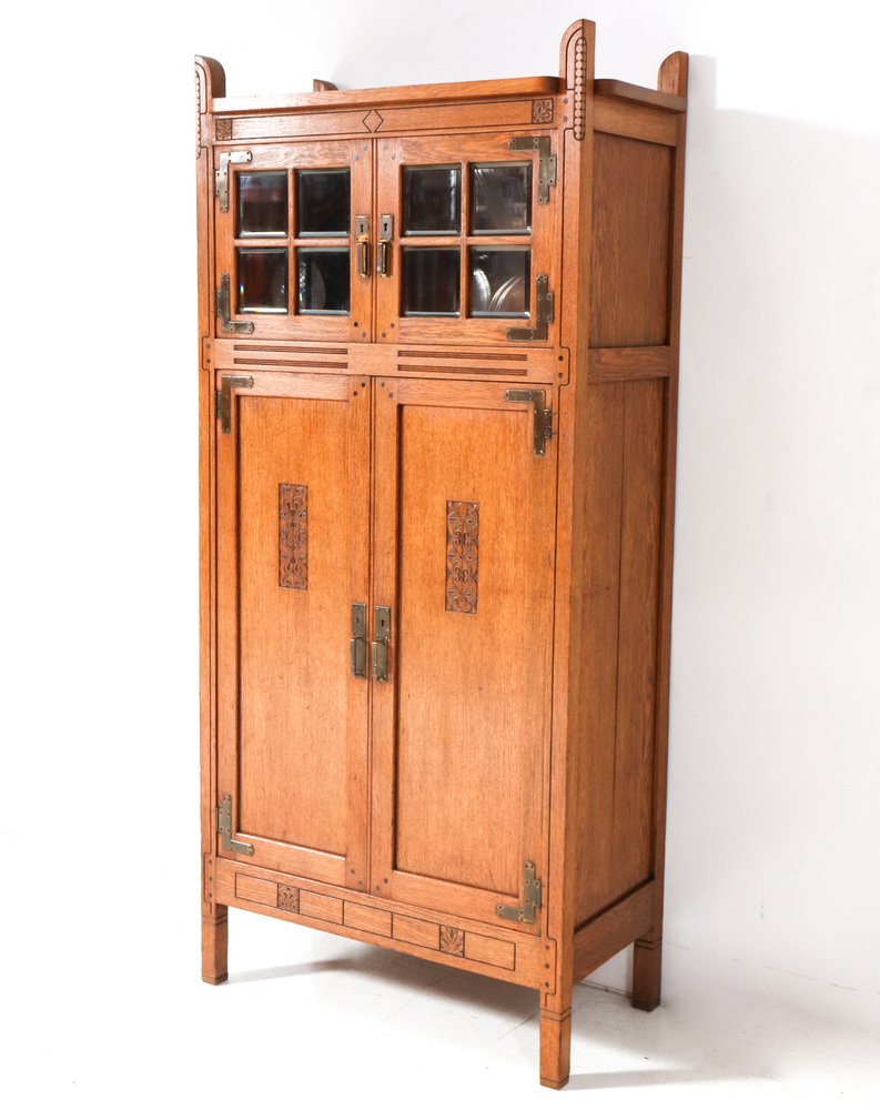 Arts & Crafts Oak Bookcase by Willem Penaat for FA. Haag & Zn Amsterdam, 1897