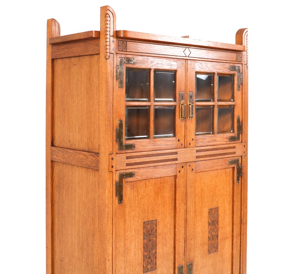 Arts & Crafts Oak Bookcase by Willem Penaat for FA. Haag & Zn Amsterdam, 1897