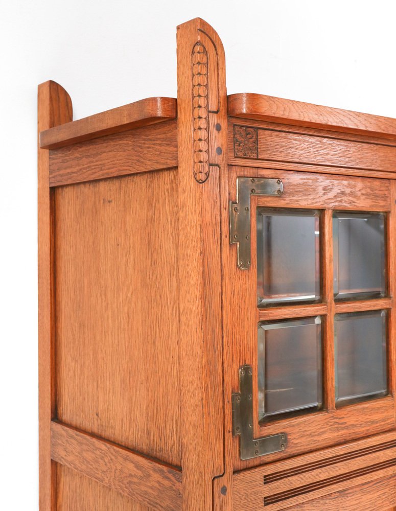 Arts & Crafts Oak Bookcase by Willem Penaat for FA. Haag & Zn Amsterdam, 1897