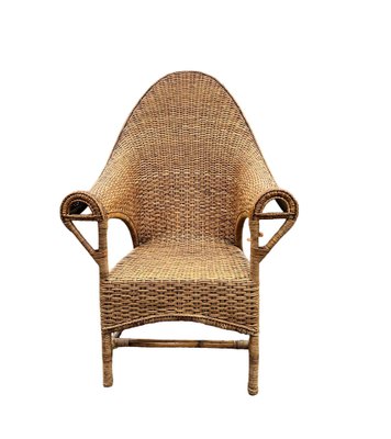 Arts & Crafts Wicker & Rattan Armchair from Dryad and Co, UK, 1920s-WZZ-1759480