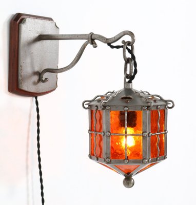 Arts & Crafts Wrought Iron Wall Light, 1900s-MY-1750019