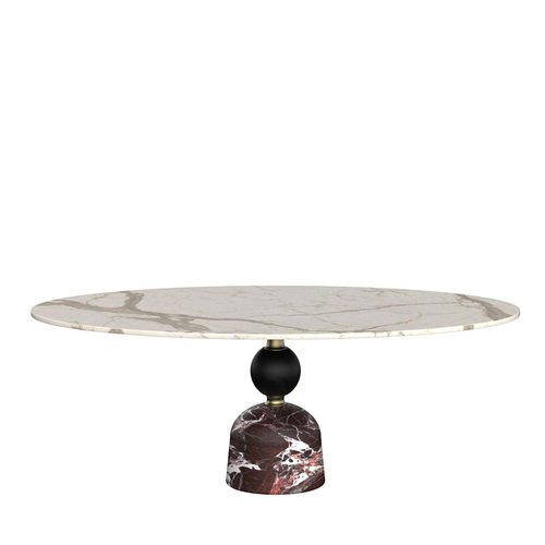 Artù Round Polychrome Marble Dining Table by Paolo Rizzatto