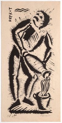 Arturo Peyrot, Figure, Woodcut, Mid-20th Century-ZCI-858320