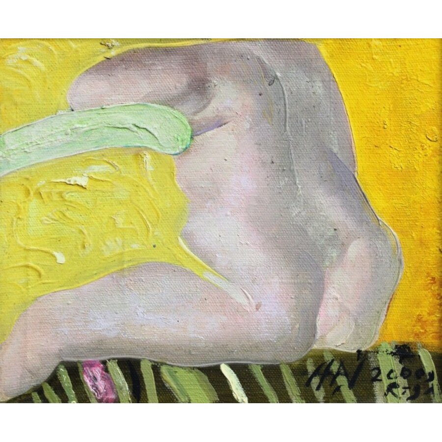 Arturs Nikitins, Torso on Yellow, 2000, Oil on Canvas