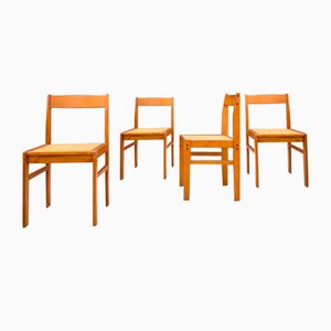 Ash and Cane Chairs, 1950, Set of 4-RB-1275881