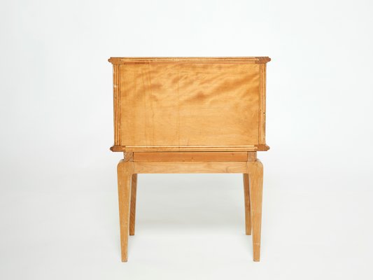 Ash Bedside Carved Table, 1940s-YJA-906467