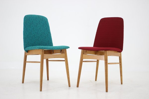 Ash Dining Chairs, Czechoslovakia, 1960s, Set of 6-TZ-1448499