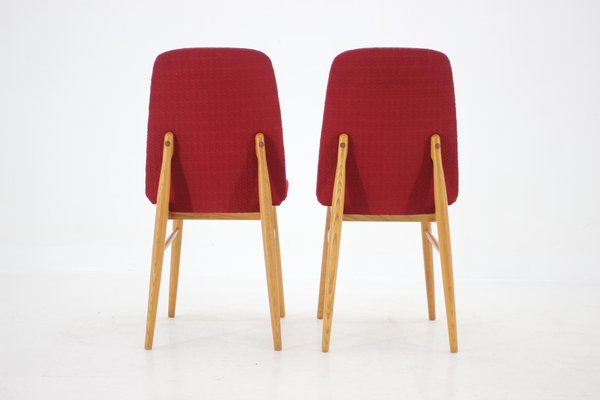 Ash Dining Chairs, Czechoslovakia, 1960s, Set of 6-TZ-1448499