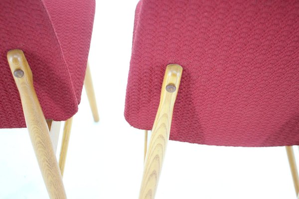 Ash Dining Chairs, Czechoslovakia, 1960s, Set of 6-TZ-1448499