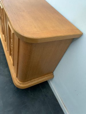 Ash Sideboard with Carved Panels, 1930s-IJR-853510