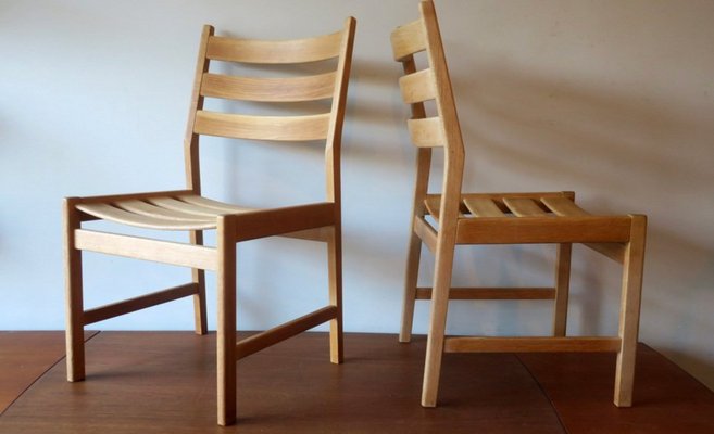 Ash Wide-Seat Dining Chairs by Kurt Østervig for Kp Møbler, 1950s, Set of 2-ED-1811125