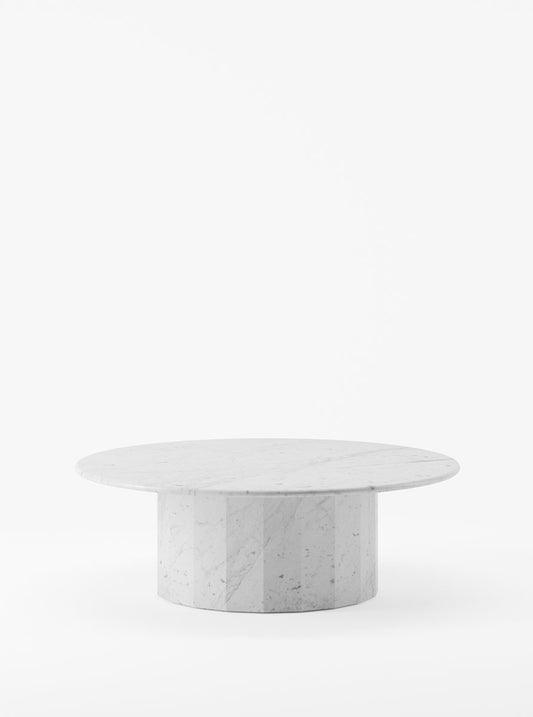 Ashby Coffee Table Handcrafted in Honed Bianco Carrara by Kevin Frankental for Lemon