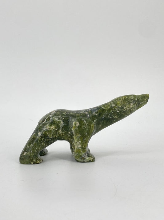 Ashevak Adla, Figure of a Polar Bear, 1990s, Serpentine Stone