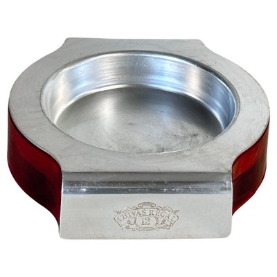 Ashtray in Cast Aluminium and Glass by Chivas, France, 1970s-UR-1800654