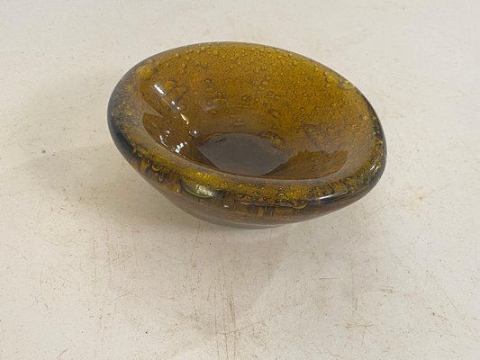 Ashtray in Glass, Bubles Patterns from Biot, France, 1970s-UR-1724386