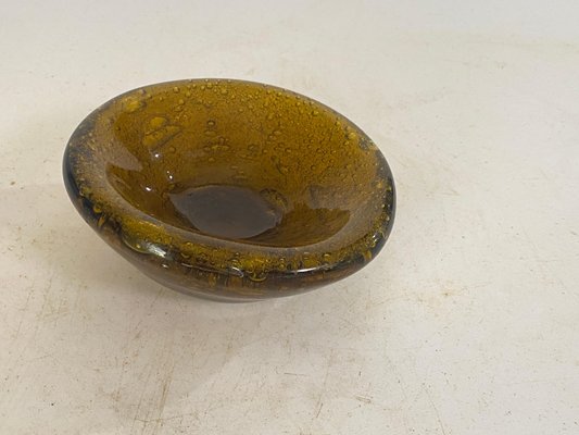 Ashtray in Glass, Bubles Patterns from Biot, France, 1970s-UR-1724386