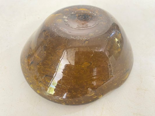 Ashtray in Glass, Bubles Patterns from Biot, France, 1970s-UR-1724386