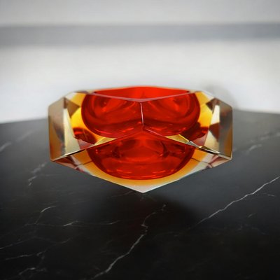 Ashtray in Murano Glass by Flavio Poli for Seguso, Glassmakers of C. Campanella - Label, 1960s-YHS-2026881