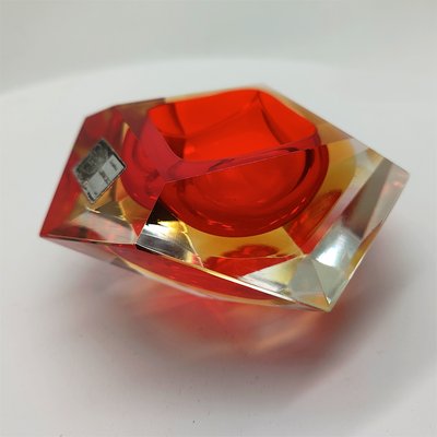 Ashtray in Murano Glass by Flavio Poli for Seguso, Glassmakers of C. Campanella - Label, 1960s-YHS-2026881