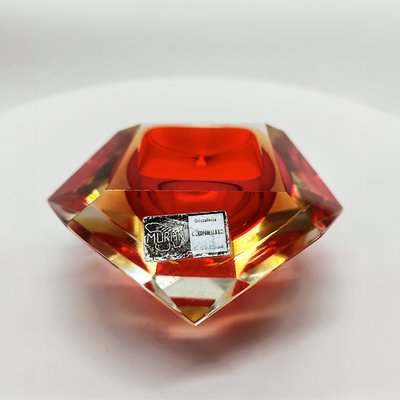 Ashtray in Murano Glass by Flavio Poli for Seguso, Glassmakers of C. Campanella - Label, 1960s-YHS-2026881