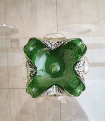 Ashtray in Submerged Green Murano Glass Attributed to Barovier & Toso, Italy, 1970s-ZST-1357448