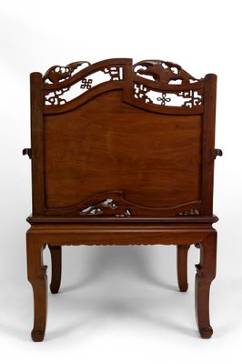 Asian Armchairs with Bats and Cranes, 1880s, Set of 4-XNH-1816672