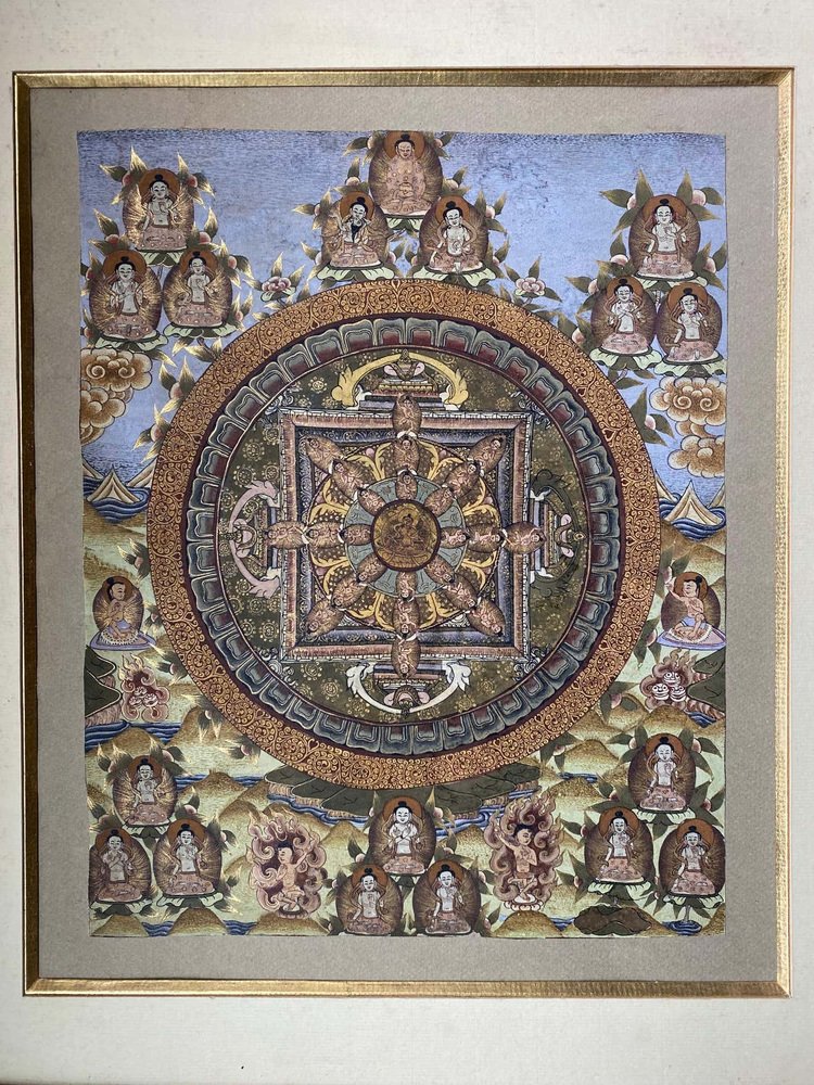 Asian Artist, Tanka Mandala, 1900, Painting on Canvas, Framed