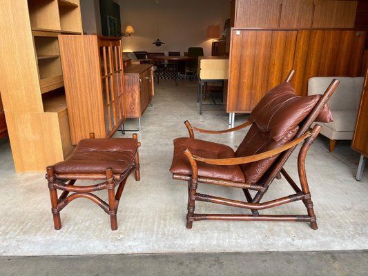 Asian Bamboo Easy Chair, 1950s-WSA-831402