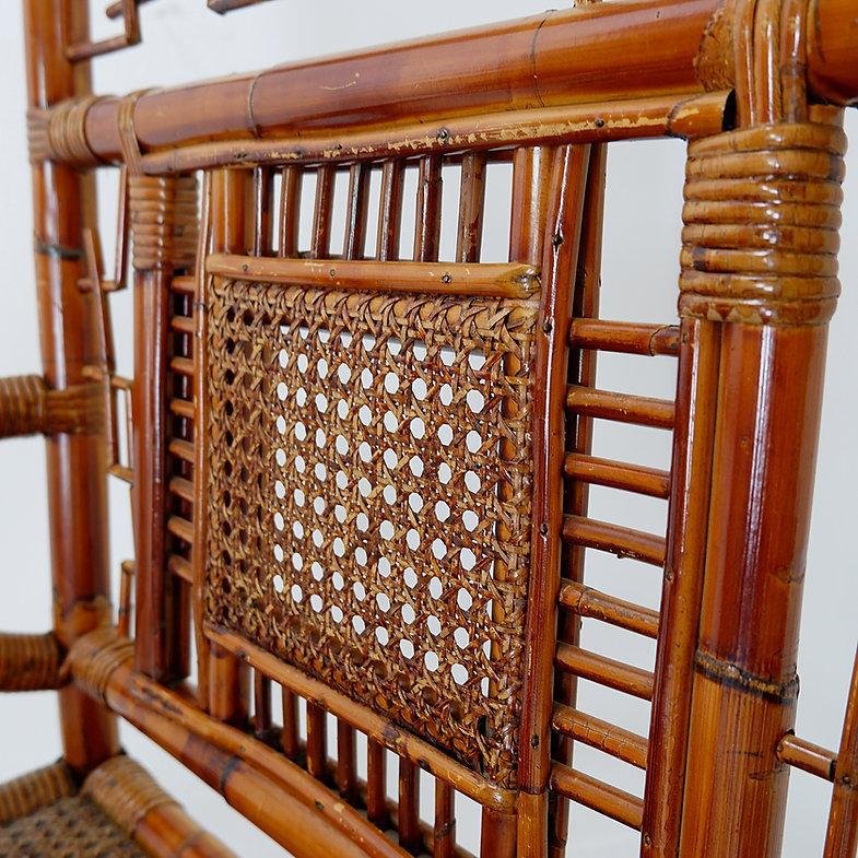 Asian Style Bamboo Armchairs, France, 1962, Set of 2