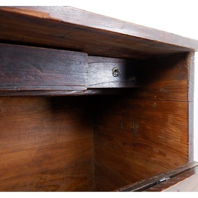 Asian Wooden Chest with Decorative Fittings-JG-1787239