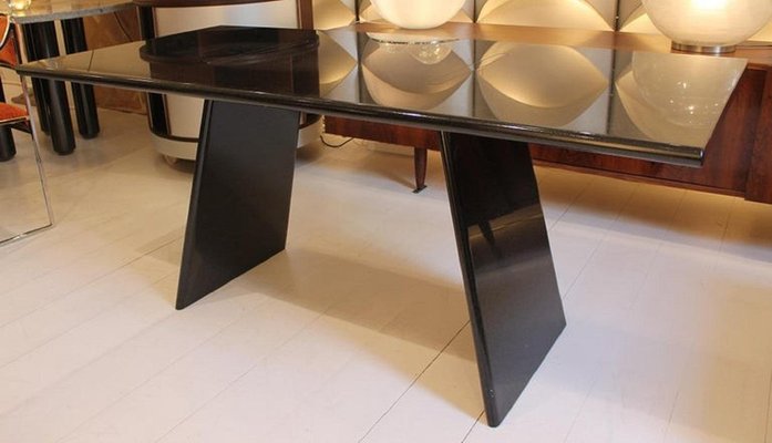 Asolo Table in Black Granite by Angelo Mangiarotti, Italy, 1980s-FGA-922574