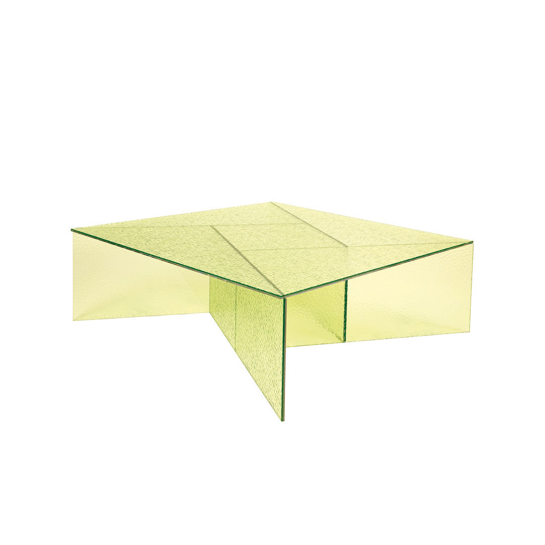 Aspa Big - Square Glass Coffee Table by Pulpo #yellow