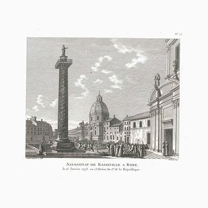 Assassinat de Basseville à Rome - Original Etching by P.G. Berthault - 1793 1793-ZCI-758001