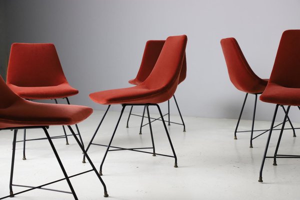 Aster Dining Chairs by Augusto Bozzi for Fratelli Saporiti, 1958, Set of 6-DXL-1447604