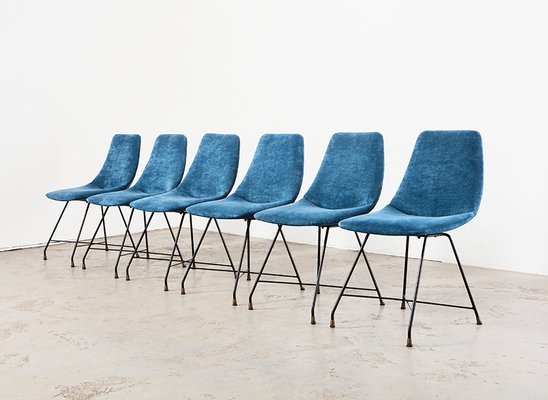 Aster Dining Chairs by Augusto Bozzi for Saporiti, Italy, 1950s, Set of 6-BPT-1730259