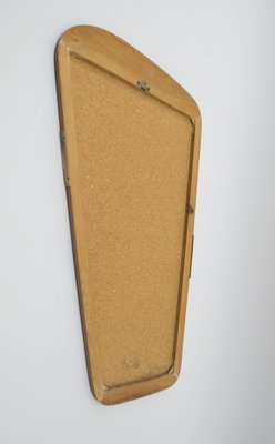 Asymetric Italian Wall Mirror with Brass Elements, 1950s-KQB-1282840