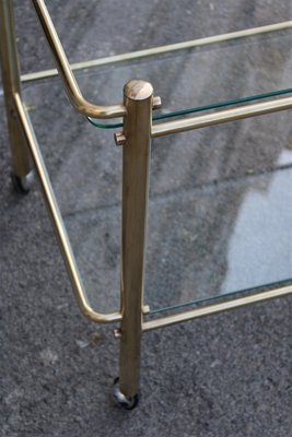 Asymmetric Bar Trolley in Solid Brass, 1970s-EH-753750