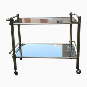 Asymmetric Bar Trolley in Solid Brass, 1970s-EH-753750