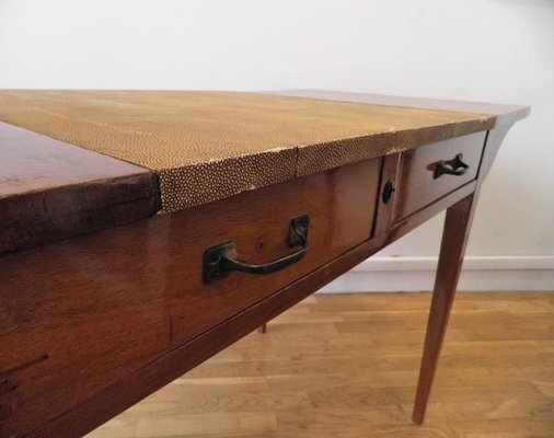 Asymmetric Student Desk by Eugène Printz, France, 1930s-YXM-896891