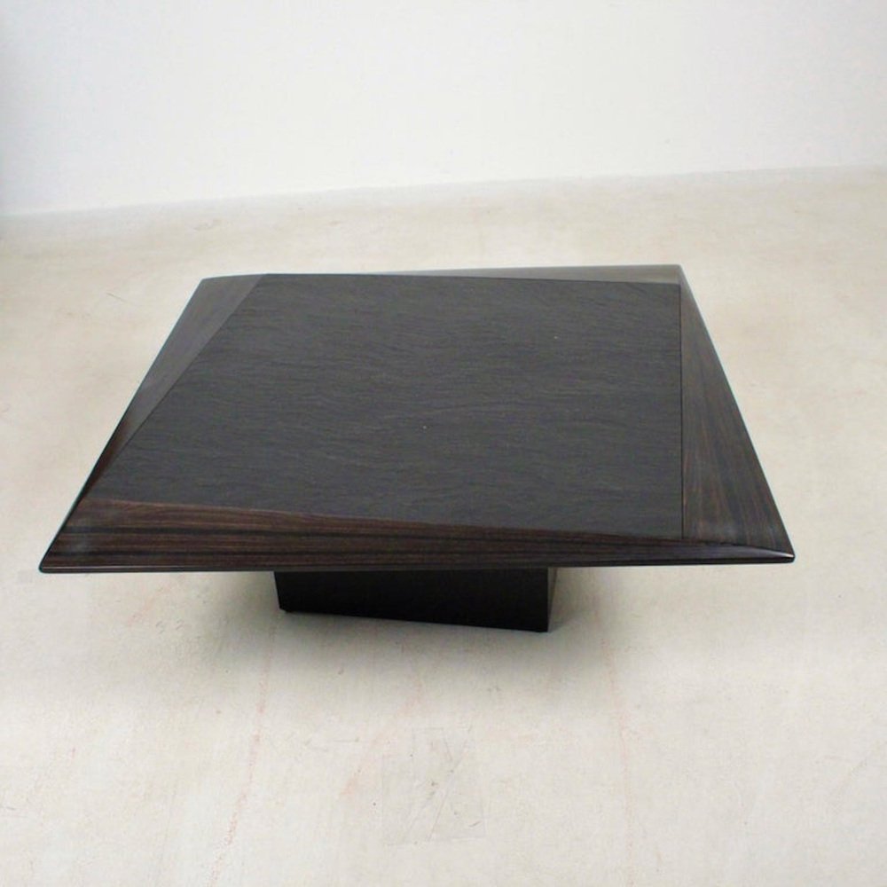 Asymmetrical Coffee Table by Tobia Scarpa, Ebène, Italy, 1970s