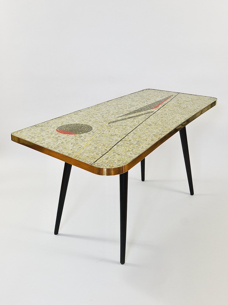 Asymmetrical Mosaic Tile Coffee Table by Berthold Muller, 1950s