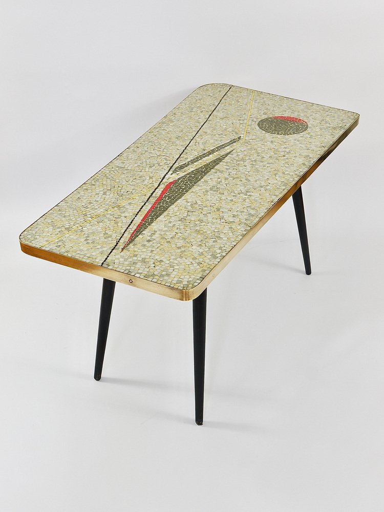 Asymmetrical Mosaic Tile Coffee Table by Berthold Muller, 1950s