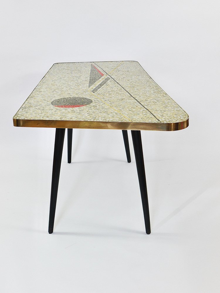 Asymmetrical Mosaic Tile Coffee Table by Berthold Muller, 1950s