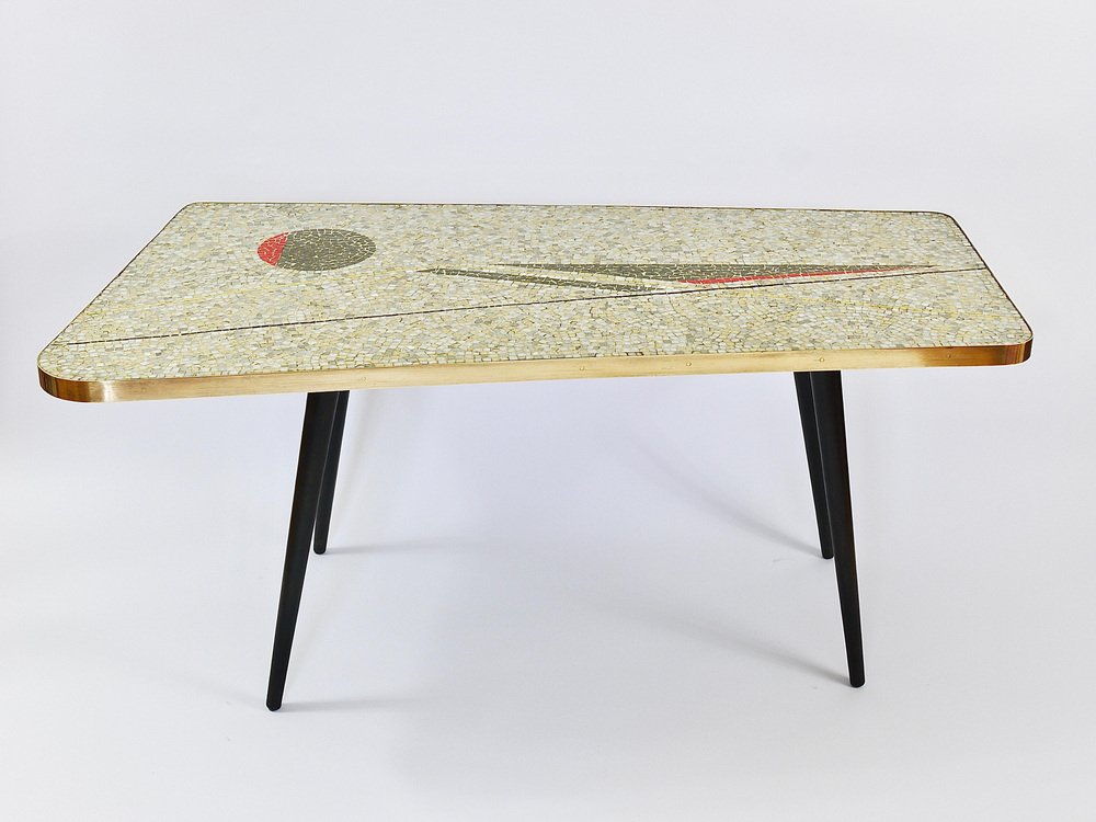 Asymmetrical Mosaic Tile Coffee Table by Berthold Muller, 1950s