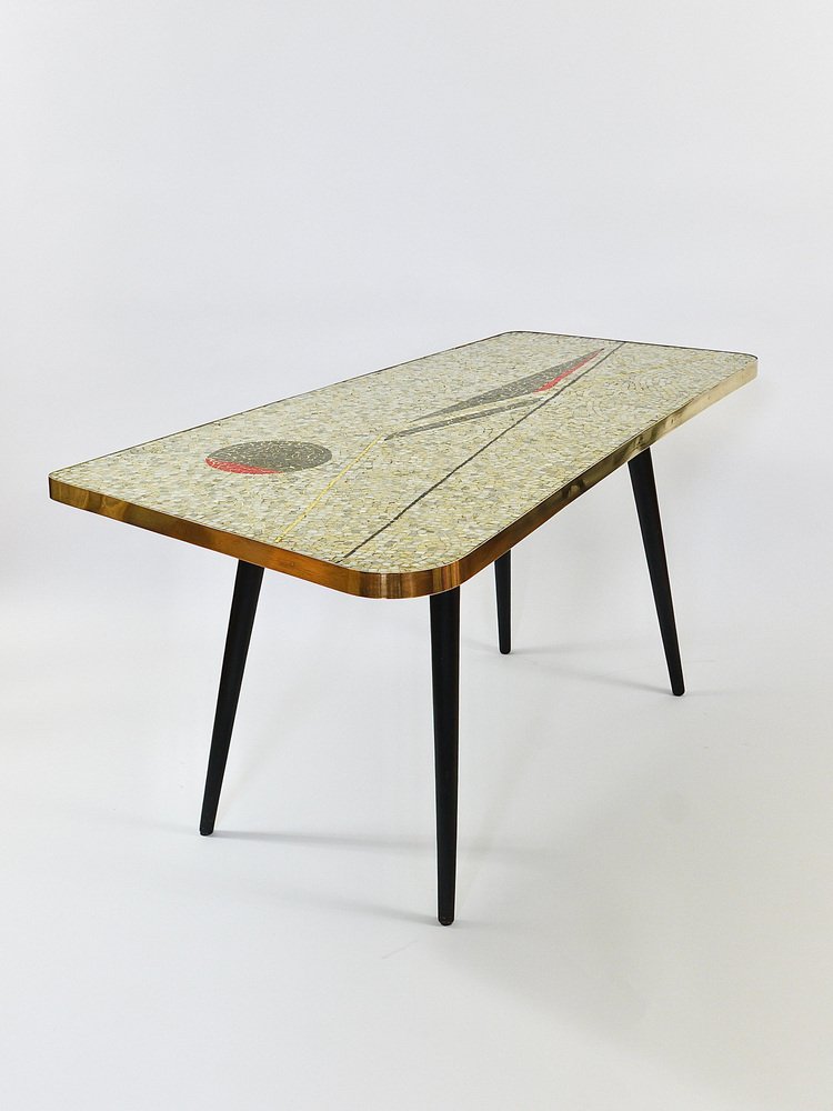 Asymmetrical Mosaic Tile Coffee Table by Berthold Muller, 1950s