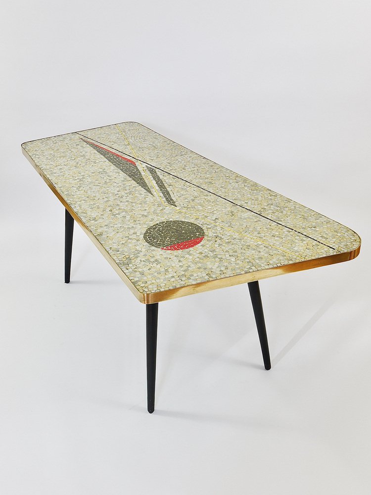 Asymmetrical Mosaic Tile Coffee Table by Berthold Muller, 1950s