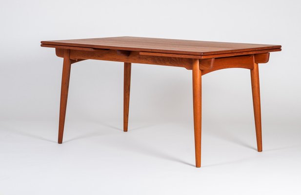 AT-312 Dining Table in Teak by Hans J. Wegner for Andreas Tuck, Denmark, 1950s-ZGQ-1289902